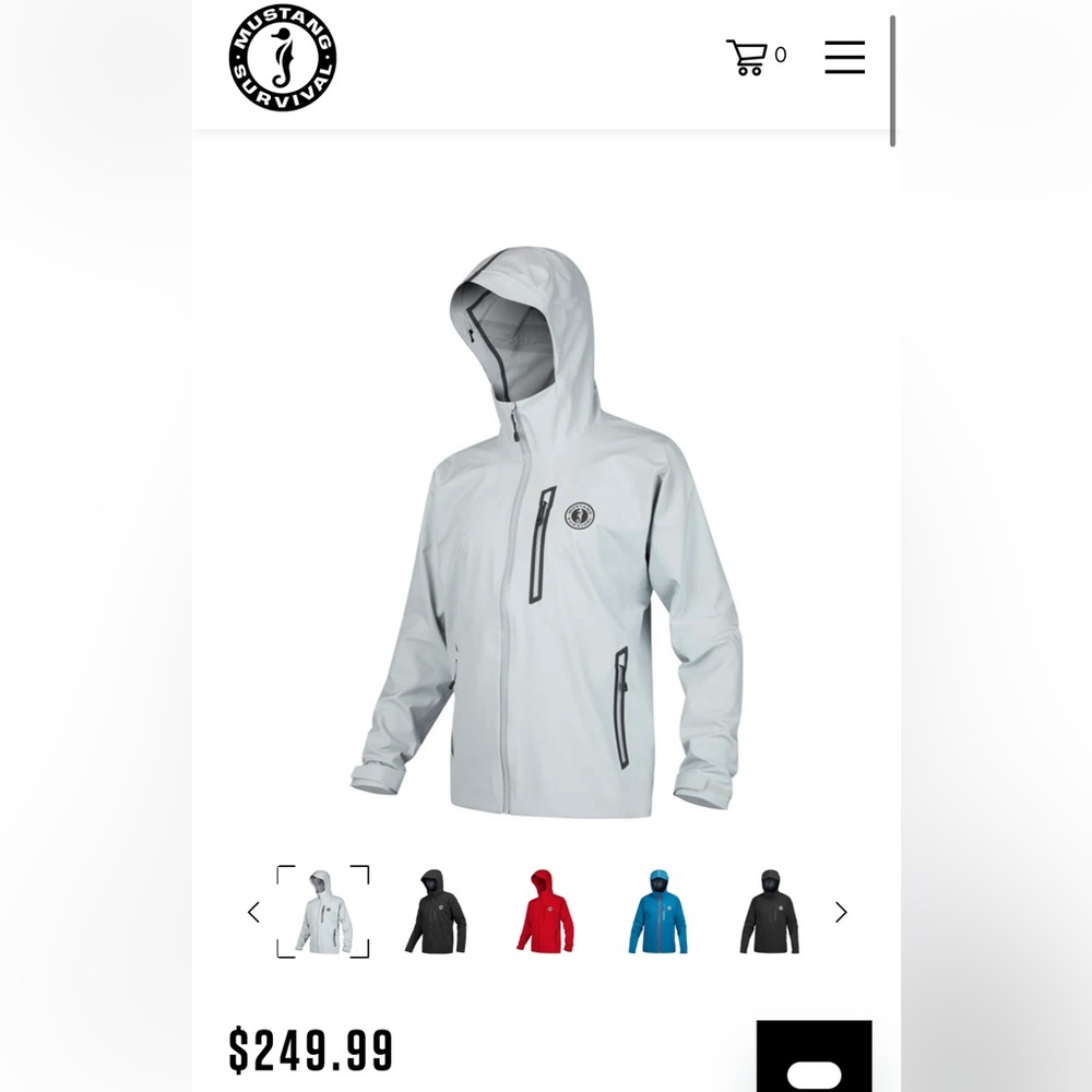 Men's Mustang Survival Performance Waterproof Jacket XXL. High End Sailing Brand - Picture 13 of 15